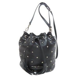 MIU MIU Black Leather Shoulder Bag
